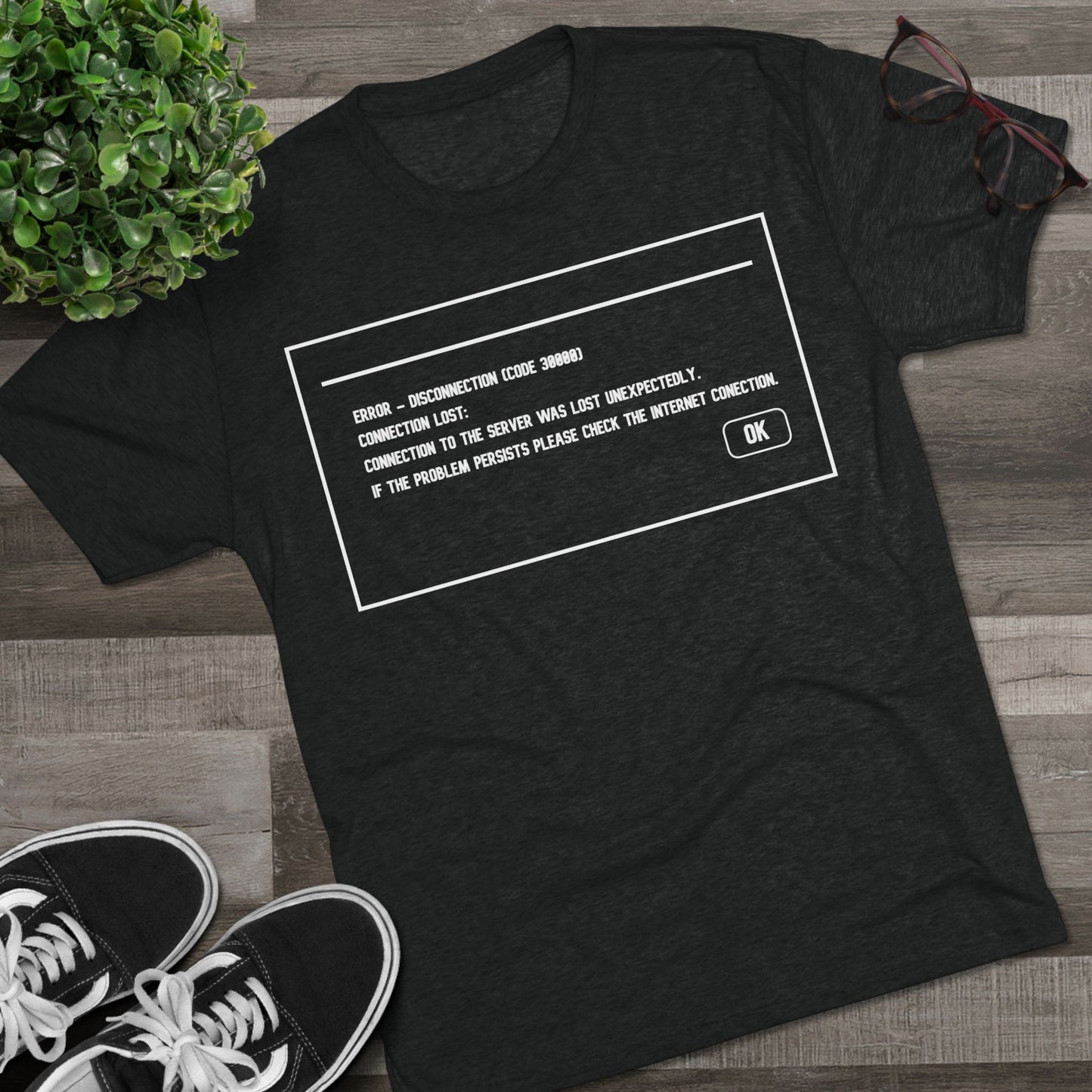 Unisex Tri-Blend Crew Tee ERROR 30K Message