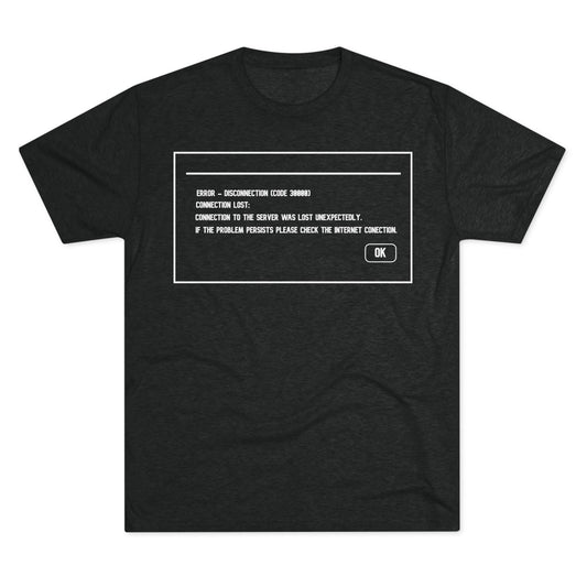 Unisex Tri-Blend Crew Tee ERROR 30K Message