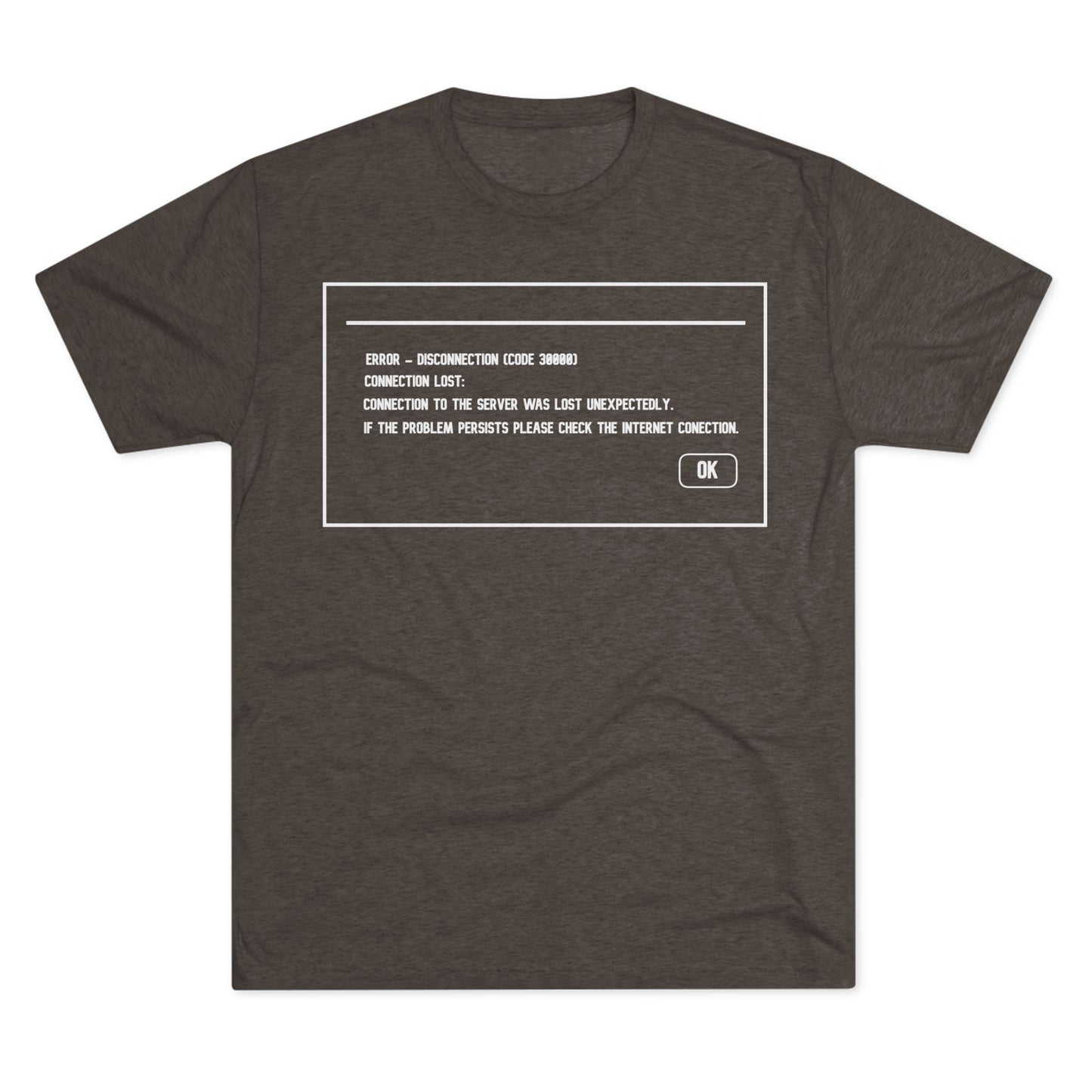 Unisex Tri-Blend Crew Tee ERROR 30K Message